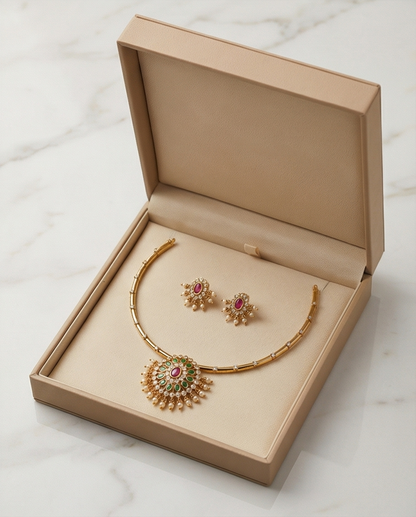 Necklace with earrings (NRW15)