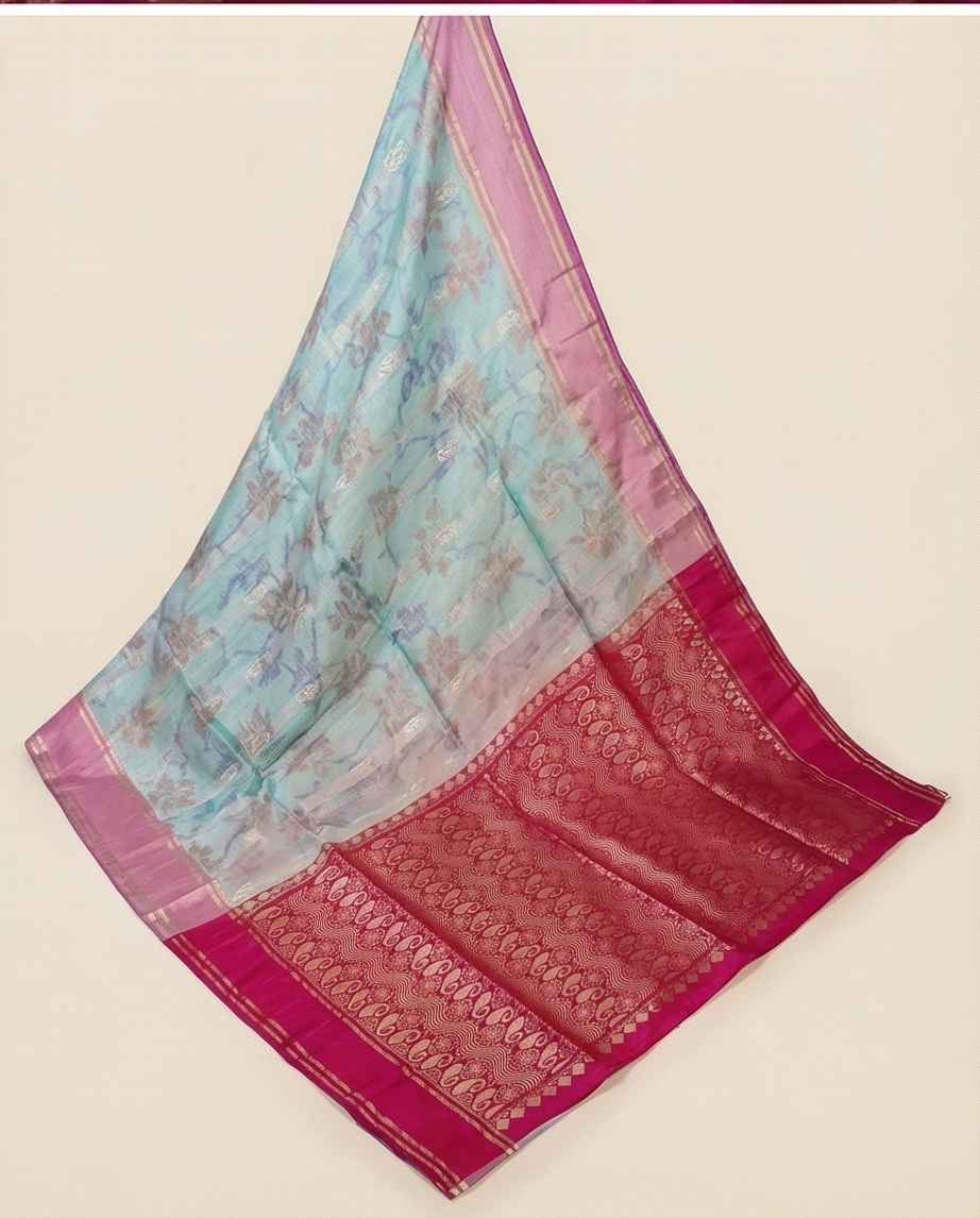 Pochampalli with ButtaPure Soft silk