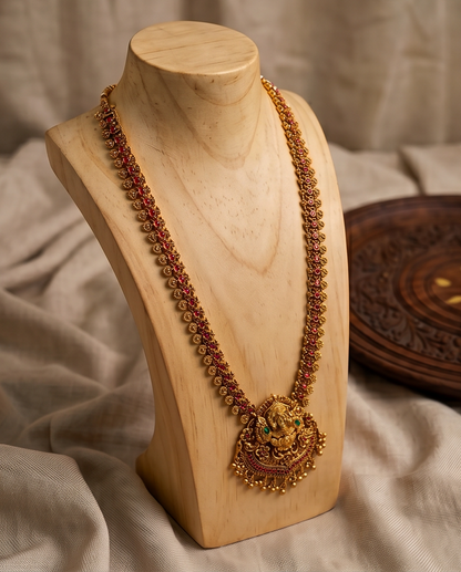 Necklace and Long necklace Hip belt and Earrings set - NRW-102