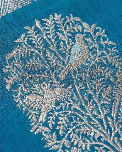 Soft Semi Silk with a smooth, elegant drape (SR-MSP6)-Blue