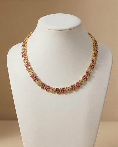 Butterfly Necklace with Earrings (NRW16)