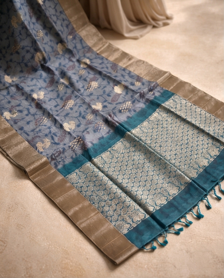 Pochampalli with ButtaPure Soft silk