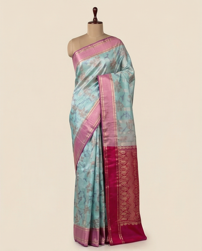 Pochampalli with ButtaPure Soft silk