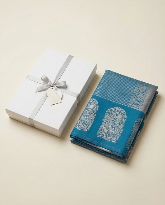 Soft Semi Silk with a smooth, elegant drape (SR-MSP6)-Blue