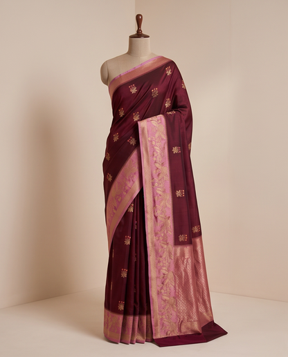 Premium Viscose-Brown with light purple(SR-MSP44)