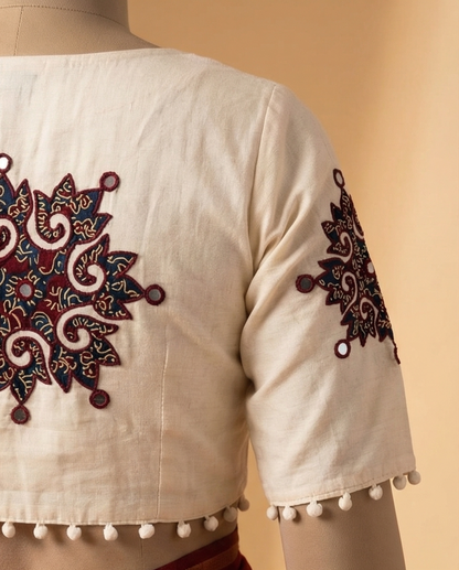 Cotton Saree + Stitched Blouse - SR-KP77