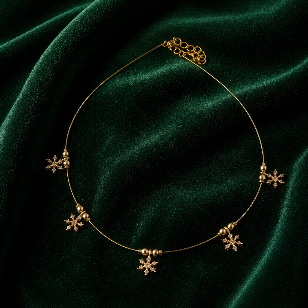 Invisible Pattern Necklace without Earrings (NRW-88)
