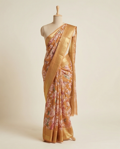 Mustard Poonam Saree (SR-SP3)