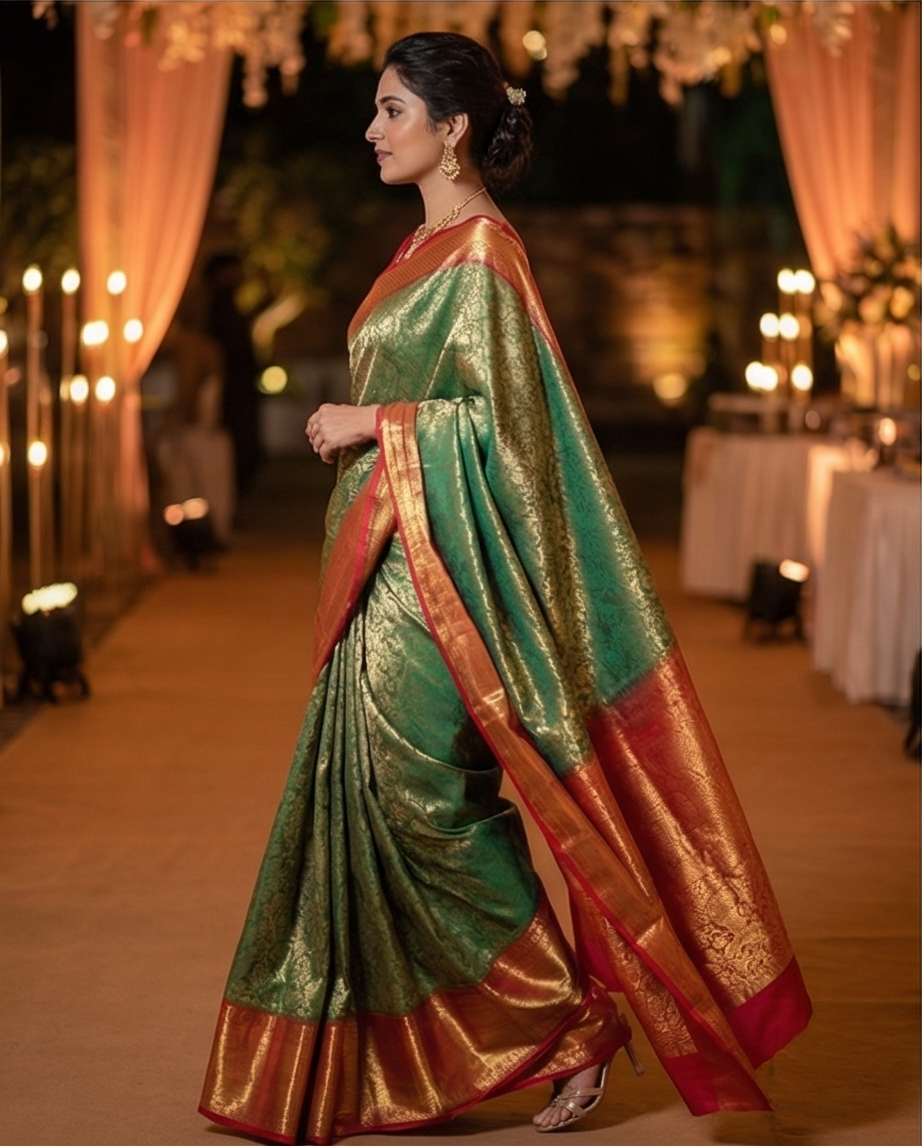 Pure Tissue Broket Silk sarees