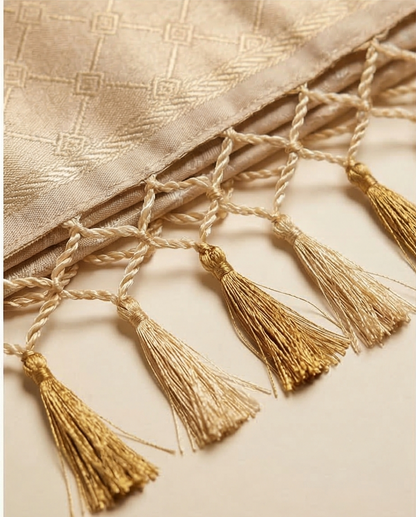 Soft Weave Saree – Beige/Champagne with Floral Pattern - SR-PSMP11