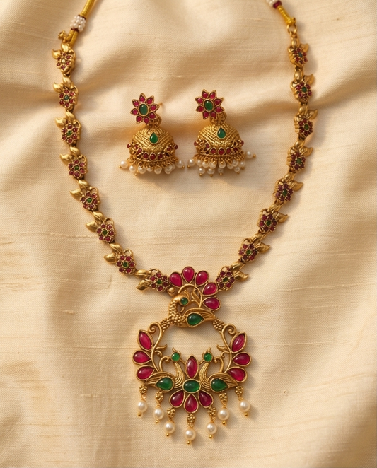 Mayura Necklace with Jumka (NRW17)