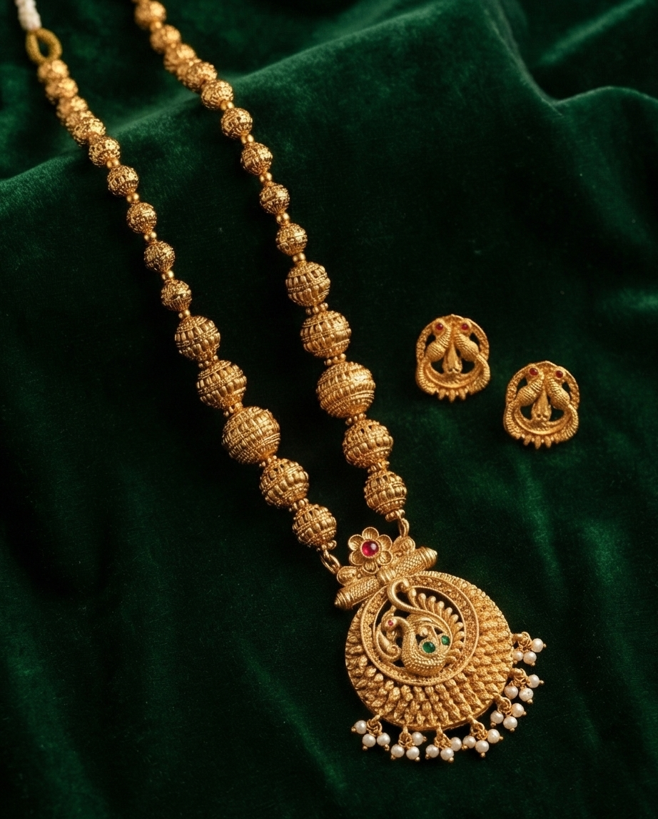 Double side pendant Haram with 2set earrings (NRW40)