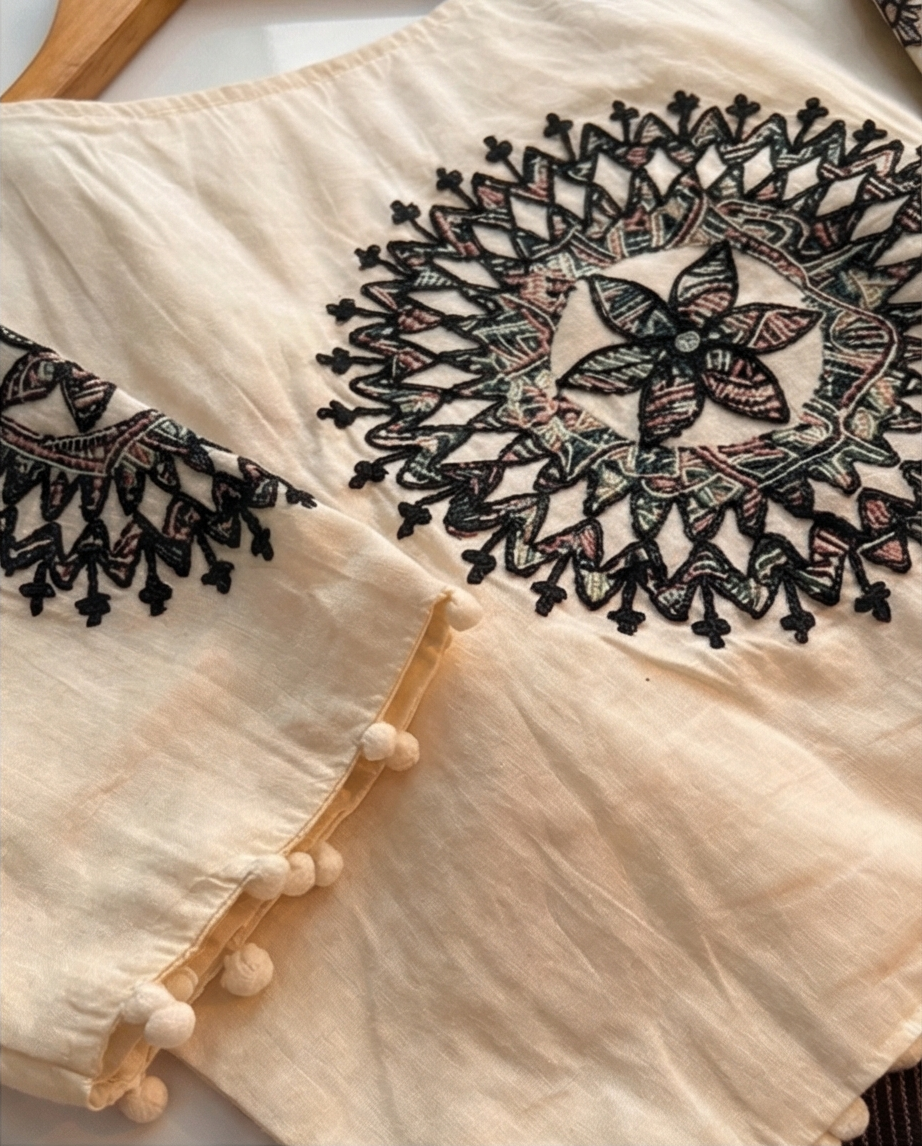 Cotton Saree + Stitched Blouse - SR-KP71