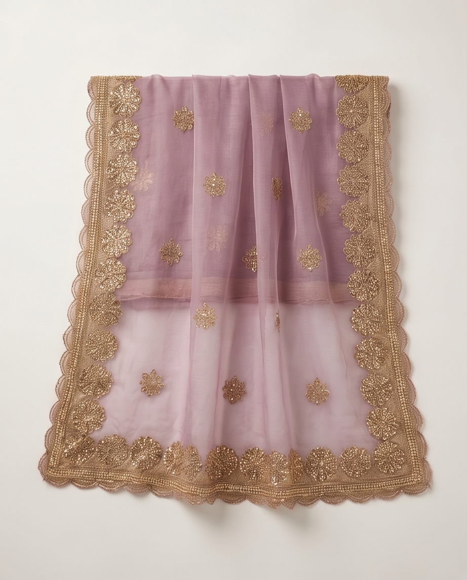 Premium Pink Designer Tissue Saree (SR-SP35)