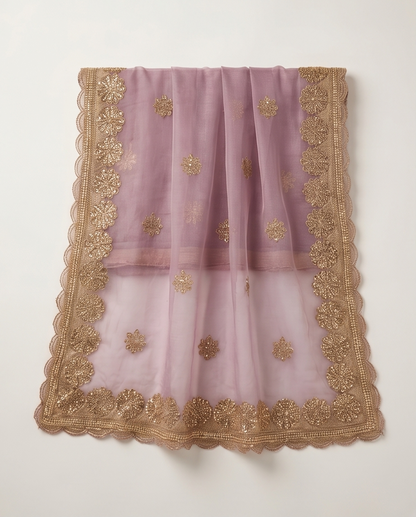 Premium Pink Designer Tissue Saree (SR-SP35)