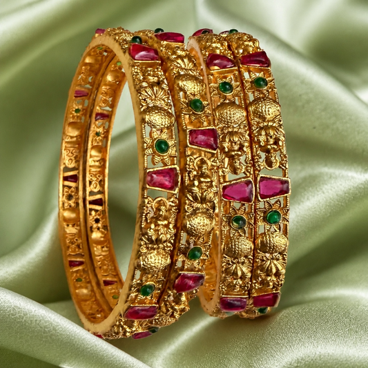 Mahalakshmi Antique Bangles - NRW-108