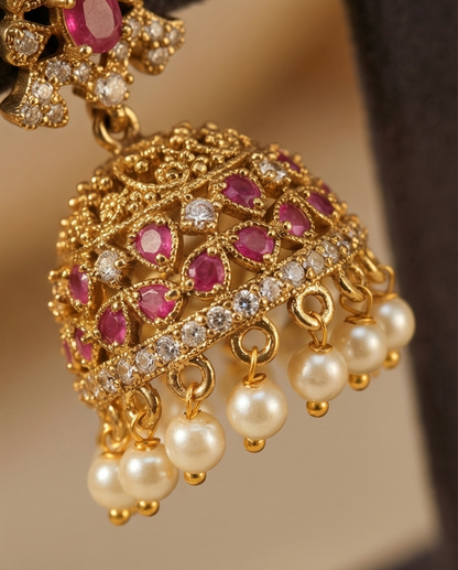 Pink and white stone Jumka (NRW6)