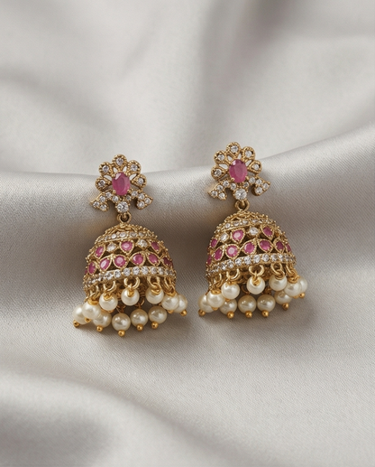 Pink and white stone Jumka (NRW6)