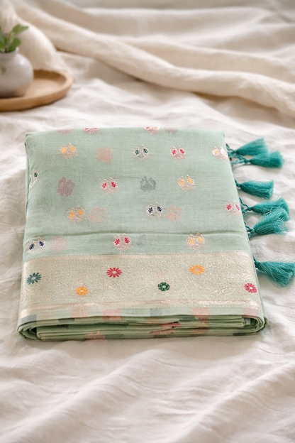 Premium Mint Green Saree (SR-SP43)