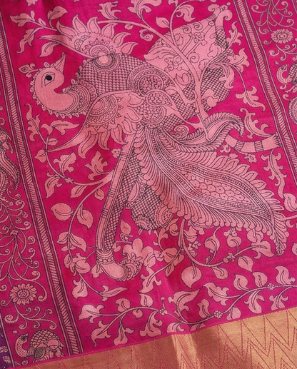 Purple with Pink Patola Big Border Saree (SR-SP18)