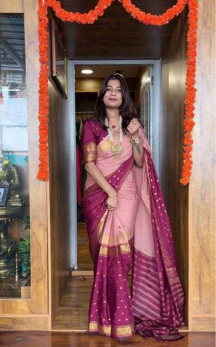 Ready Saree-Gown Pattern - SR-KEP5-Magenta+Rose Pink