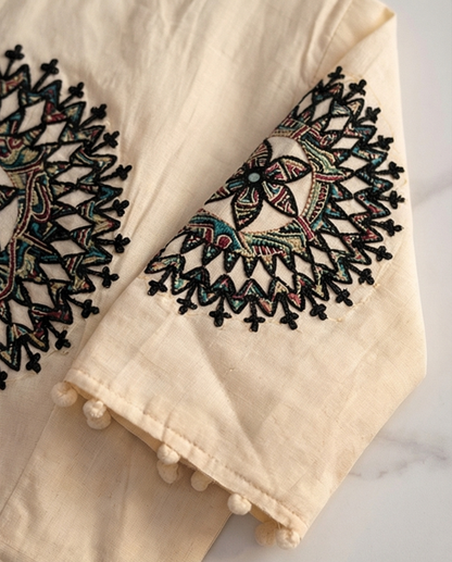 Cotton Saree + Stitched Blouse - SR-KP71