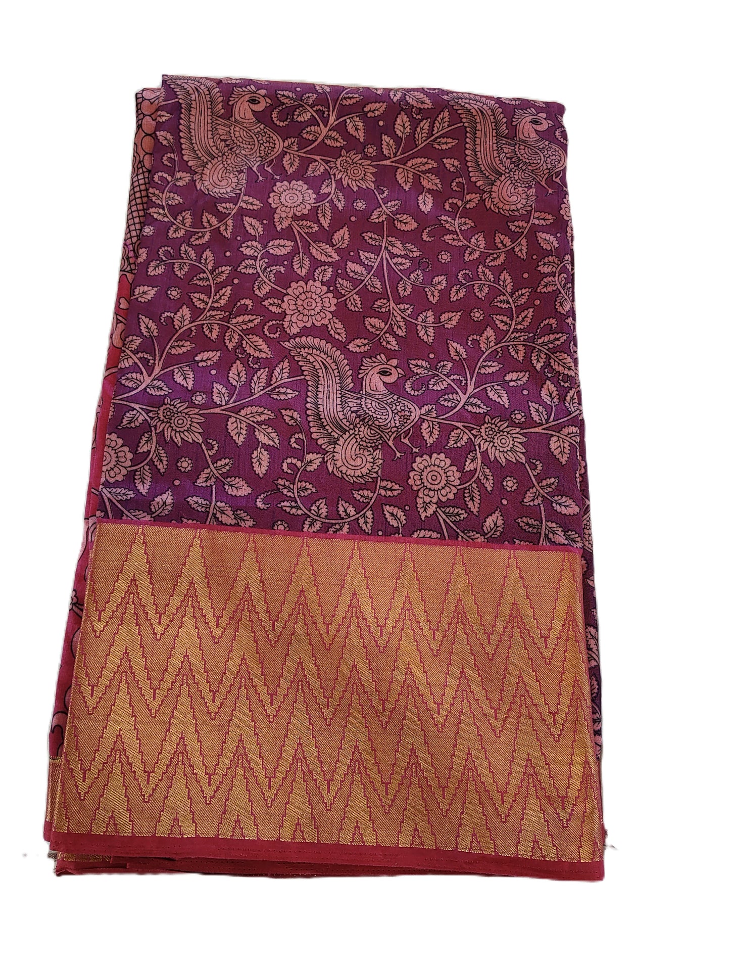 Purple with Pink Patola Big Border Saree (SR-SP18)
