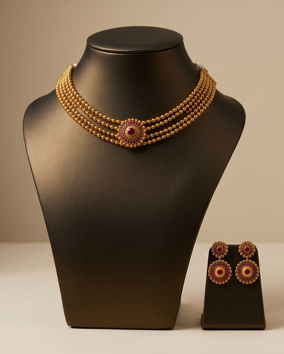Rashmika Mandanna inspired choker with Earrings (NRW-76)