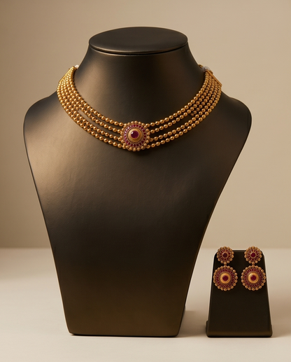 Rashmika Mandanna inspired choker with Earrings (NRW-76)